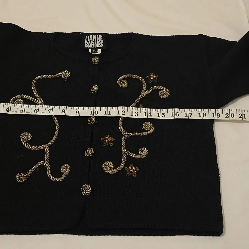 Lianne barnes‎ cropped knit vintage sweater size m